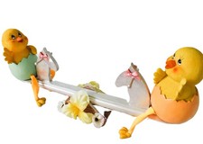 Osterdekoration  Holzwippe mit