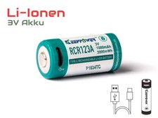 RCR123A - 3V - 1000mAh