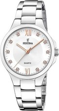 Festina F20582/1 Mademoiselle Damenuhr Armbanduhr Wasserdicht 34 mm silber