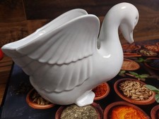 Blumentopf Schwan Weiß Keramik 25 Cm DDR