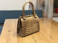 Leder handtasche krokodil - leder,