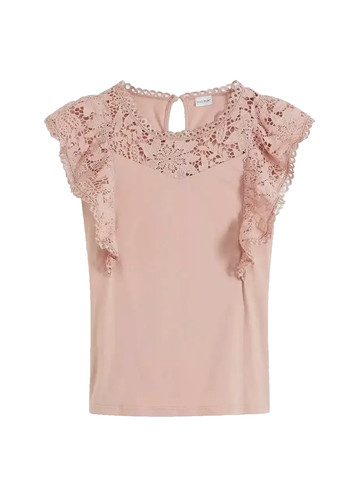 Damen top shirt rosa - damen,