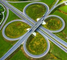 Wandbild: Verkehrsknotenpunkt