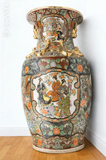 Sehr große Satsuma Vase aus