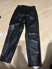 Kunstleder Hose Damen Schwarz Größe S