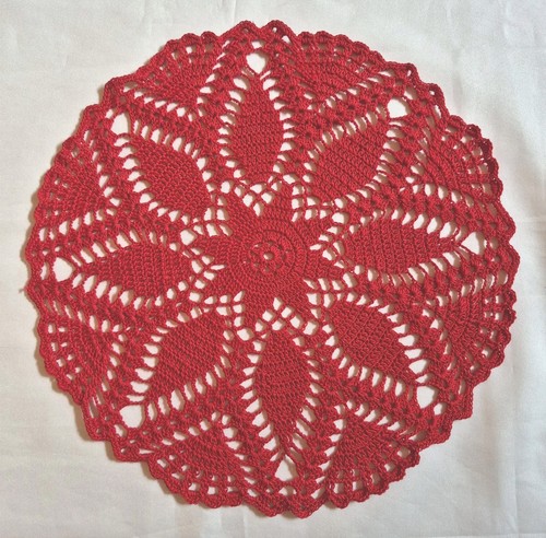 Häkeldeckchen farbe rot - ,