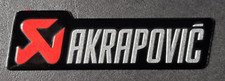 AKRAPOVIC Exhausts Auspuff Emblem Aufkleber hitzefest Aluminium - Rot/Silber