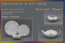 Heinrich & Co Selb "Anmut" #16391 Teile zur Wahl:  teller tasse teekanne gedeck