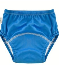 Kinder Trainingshose Waschbären 6 Lagen  Vollpolyester Stoffwindel Blau Gr 110cm