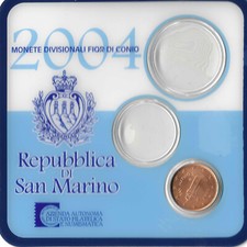 2004 1 Cent in Mini-Kit San