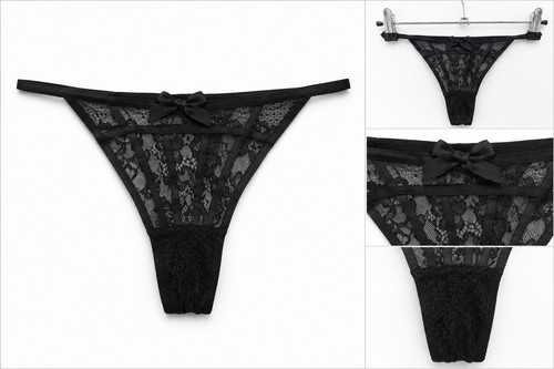 Damen string tanga - damen, schwarz