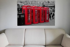 Leinwandbild: Telefonzellen in London - Fotos Bilder Wandbilder Poster England