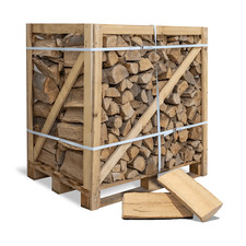 1 RM Palette Buchenholz Kaminholz 25 cm – Ofenholz | Hartholz Smoker Brennholz