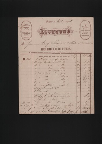 Bielefeld rechnung 1881 - bielefeld,,