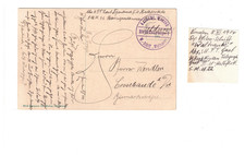 9Q Feldpost Emden 8.XI.1914 Unterseebot U 22 Wohnschiff "Waltraute" n.Cossebaude