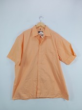Lorenzo Calvino Herren Freizeithemd Kurzarm Orange Gr. 54/XXL Casual