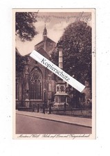 AK Minden, Blick auf Dom mit Kriegerdenkmal, 1938