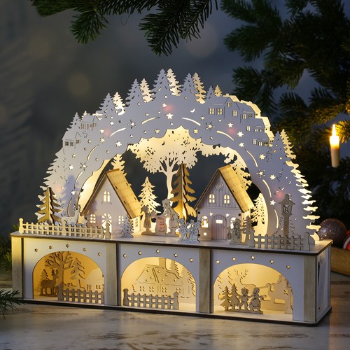 Led schwibbogen weihnachtsdorf - led,