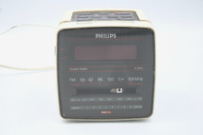 Philips FM Radiowecker Modell Nr. D3 110 / 02 Design 80er Jahre weiß Vintage