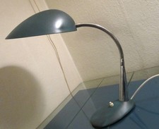 50er COSACK Design Stilnovo Schwanenhals Gooseneck Tischlampe Vintage blaugrün