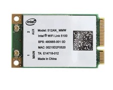 Intel WiFi Link 5100 512AN_MMW Wireless (2.4/ 5GHz) Mini PCIe 802.11a/b/g/n WLAN