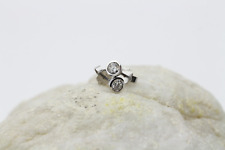 1 Paar Damen Solitär Ohrringe 14k Weißgold 2 Brillanten ca. 0,30ct. ca. 1,8g