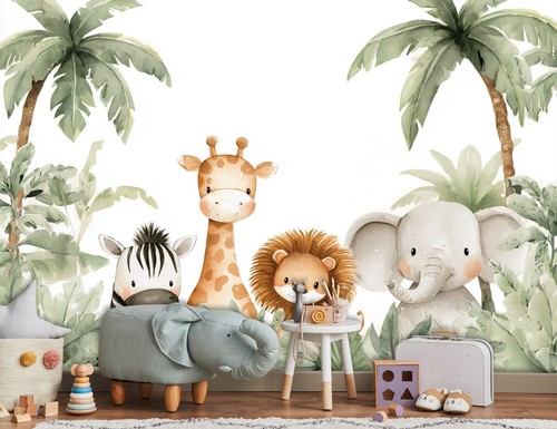 Fototapete kinderzimmer tiere - fototapete,
