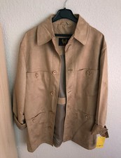 Herren Jacke Wild-Leder Optik  Beige Mit Innen Taschen Übergangsjacke Länger 
