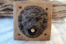 Türklingel ANTIK ORIGINAL um 1880 Löwe Klingel Löwenkopf Schelle Türglocke TOP !