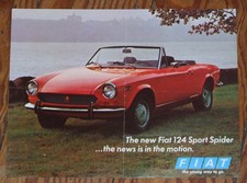1969 Fiat 124 Spider Prospekt brochure n 126 127 128 130 131 132 850 500