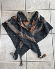 Tuch Dreieckstuch grau braun