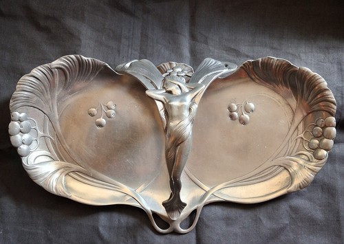 Jugendstil schale zinn - jugendstil,