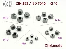 selbstsichernd Sechskantmutter M6 M8 M10 M12 M14 Stahl Kl.10 Zinklamelle