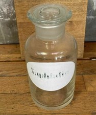 Weithals-Apothekerglas mit Beschriftung "Naphtalin" | reichlich 1l | um 1900