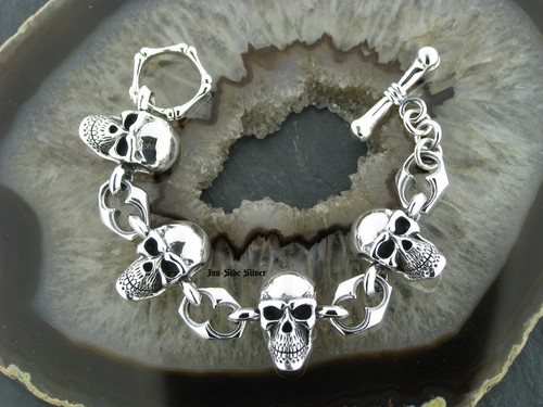 Totenkopfarmband silberarmband - totenkopfarmband,