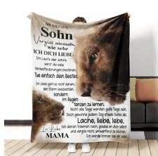 Persöhnliche Decke Kuscheldecke  "An Meinen Sohn von Mama "