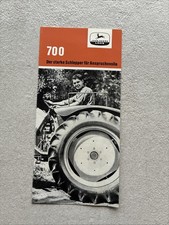 Original Prospekt John Deere Lanz 700 Traktor Schlepper Faltprospekt Schlüter