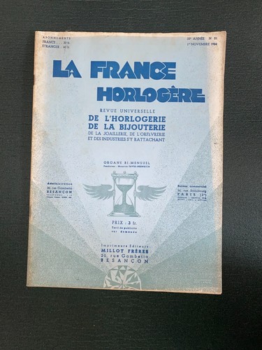 France horlogère revue de - horlogère,
