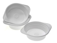 1000 x Suppenteller 500 ml Rund Einweg Suppenterrine Weiß Plastik Teller