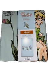Einzel Wende-Bettwäscheset ~ Disney Tinker Bell ~ Baumwolle. Blend Duck Egg