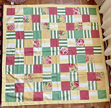 Laura Ashley Patchworkdecke Überwurf Krabbeldecke Decke ca. 140 x 140 Baumwolle