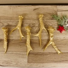 5 Rehstangen Goldfarben Gehörne Rehgeweihe Geweih Stangen Stange 14.3.101