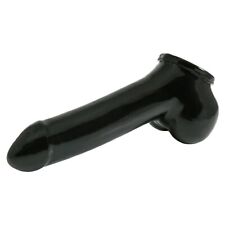 Latex Penishülle L mit Hodensack schwarz Schaft 14,5cm Penis Hülle Latexkleidung