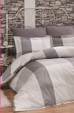 5tlg. Bettwäsche Bettgarnitur Baumwolle 200x200 200x220 220x240 cm Clark