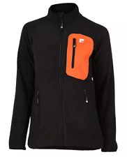 Nevica - Damen - Fleecejacke | schwarz/orange | durchgehender Reißverschluss | warm & stylisch