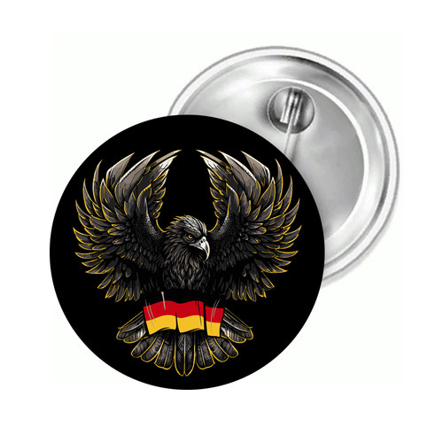 Button deutscher adler schwarz - button,