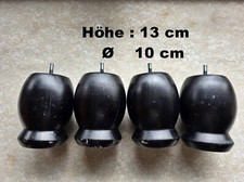 4 Kugel Beine Möbelbeine Bettfüße Möbelfüße Tischbeine Holzfüße H 13cm