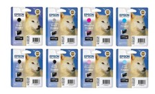 8 x Original Tinte Epson Stylus Photo R2880 / T0961 T0962 T0963 T0965 -T0968 INK