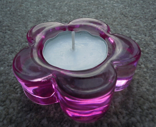 Amethyst glas blume - amethyst, teelicht