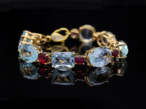Brillanten armband rubine - brillanten,